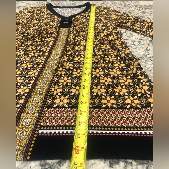 Style & Co Flower Print 3/4 Length Sleeve Above The Knee Dress Size XL - Picture 13 of 16